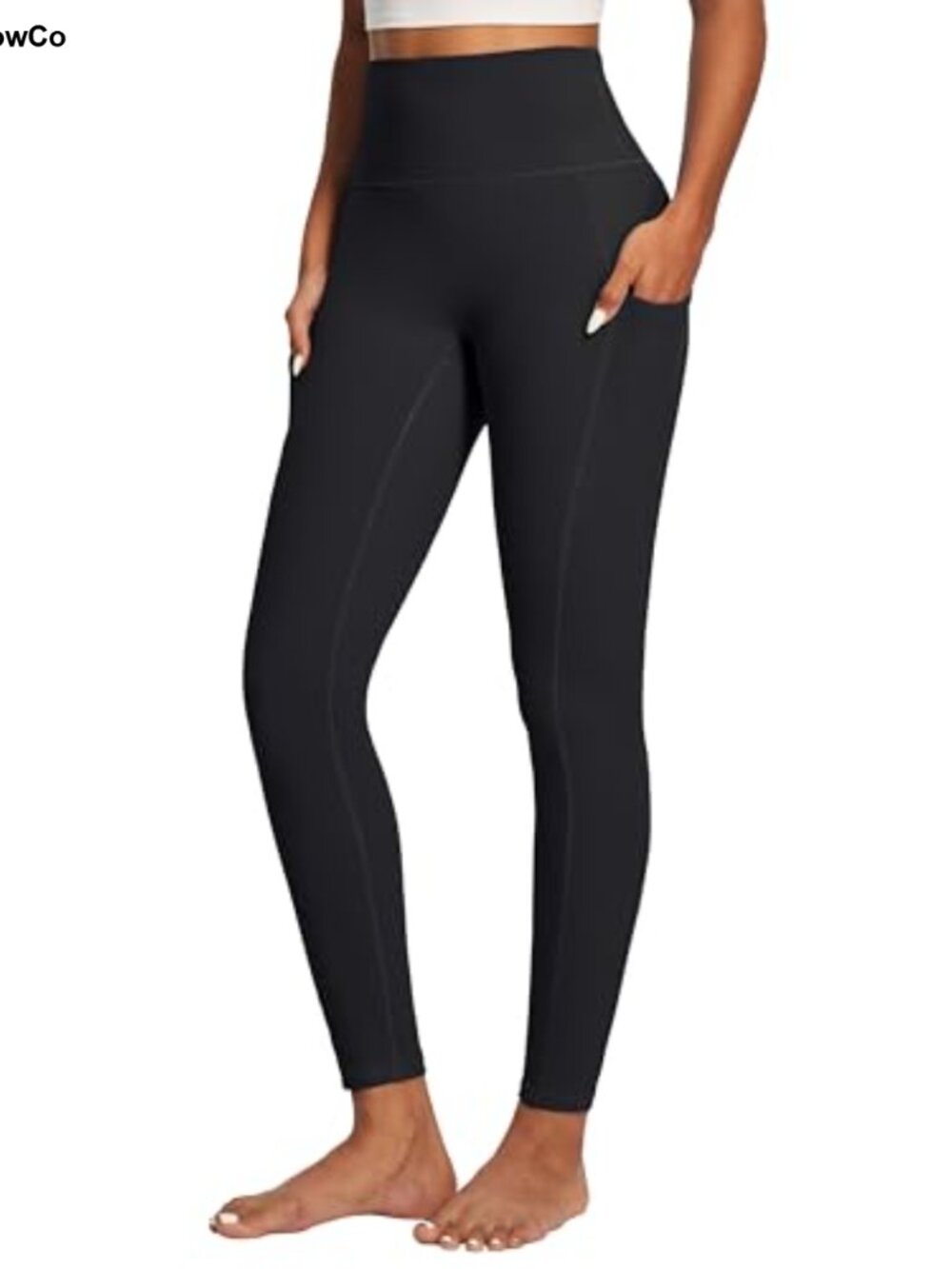 Compression Leggings Tummy Control No Front Seam Yoga Pants High Waist